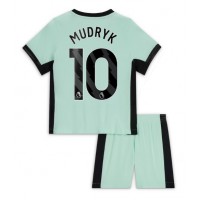 Chelsea Mykhailo Mudryk #10 Replika babykläder Tredjeställ Barn 2023-24 Kortärmad (+ korta byxor)